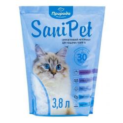 Наповнювач туалета для котів Природа Sani Pet 3,8 л (силікагелевий)