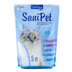 Наповнювач туалета для котів Природа Sani Pet 5 л (силікагелевий)