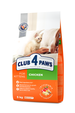 CLUB 4 PAWS Premium сухой курица котята 5 кг