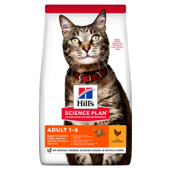 Hill's Science Plan Adult Сухой корм для взрослых кошек, с курицей, 15 кг