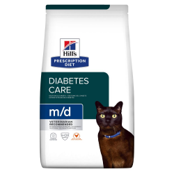 Hill’s Prescription Diet m/d Сухой корм для кошек при сахарном диабете, с курицей, 3 кг