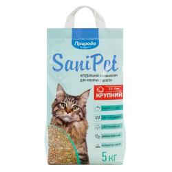 Наповнювач туалета для котів Природа Sani Pet 5 кг (бентонітовий великий)