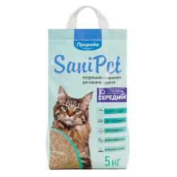  Наполнитель туалета для кошек Природа Sani Pet 5 кг (бентонитовый средний)