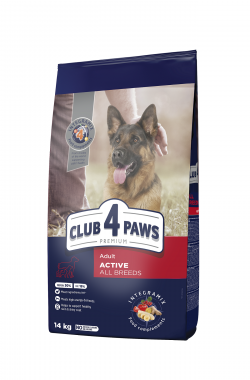 CLUB 4 PAWS Premium сухой Актив все породы собак 14 кг