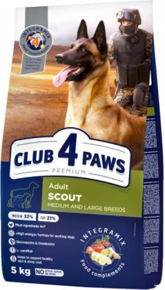 CLUB 4 PAWS Premium сухий Скаут середні та великі породи собак 5 кг
