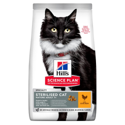Hill's Science Plan Mature Adult 7+ Sterilised Сухой корм для зрелых кошек от 7 лет, с курицей, 3 кг