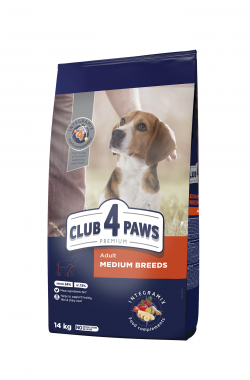 CLUB 4 PAWS Premium сухой средние породы собак 14 кг