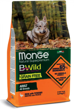 Monge dog корм bw gr fr качка 2,5 кг