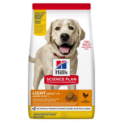 Hill’s Science Plan Adult Light Large Breed Сухой корм для склонных к лишнему весу взрослых собак больших пород, с курицей, 14 кг