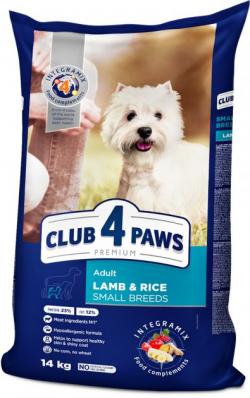 CLUB 4 PAWS Premium сухий ягня рис малі породи собак 14 кг