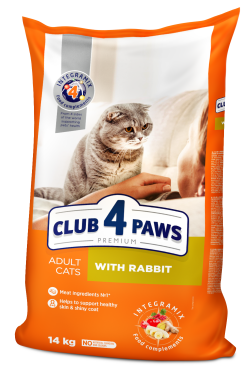 CLUB 4 PAWS Premium сухой с кроликом кошки 14 кг