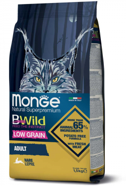 Monge cat корм bw low grain заєць 1,5 кг