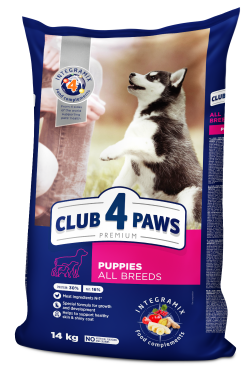 CLUB 4 PAWS Premium сухой курица щенки все породы 14 кг